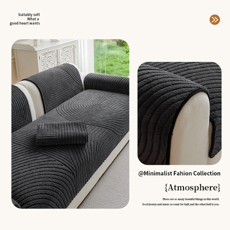 🛍️ Housse de canapé en velours de coton antidérapante ✨🐾 - Ultra-douce | Dessous en silicone | Thermique | 4 Couleurs | 12 Tailles | 50% DE RÉDUCTION