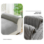 🛍️ Housse de canapé en velours de coton antidérapante ✨🐾 - Ultra-douce | Dessous en silicone | Thermique | 4 Couleurs | 12 Tailles | 50% DE RÉDUCTION
