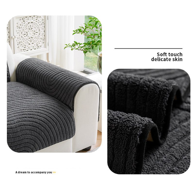🛍️ Housse de canapé en velours de coton antidérapante ✨🐾 - Ultra-douce | Dessous en silicone | Thermique | 4 Couleurs | 12 Tailles | 50% DE RÉDUCTION