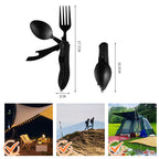 🏕️ Couverts Pliants Multifonctions 4 en 1 pour l'Extérieur 🍴✨ - Acier Inoxydable | Couteau+Fourchette+Cuillère+Ouvre-boîte | 2 Couleurs | Camping & Pique-nique | Cadeau Parfait | 50% DE RÉDUCTION