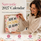 📅 Calendrier Mural Amusant 2027 pour Femmes ✨🌸 - Citations Sarcastiques | Aquarelles Élégantes | Papier Premium | Cadeau Parfait | Plus de 50 000 Vendus | 50 % DE RÉDUCTION