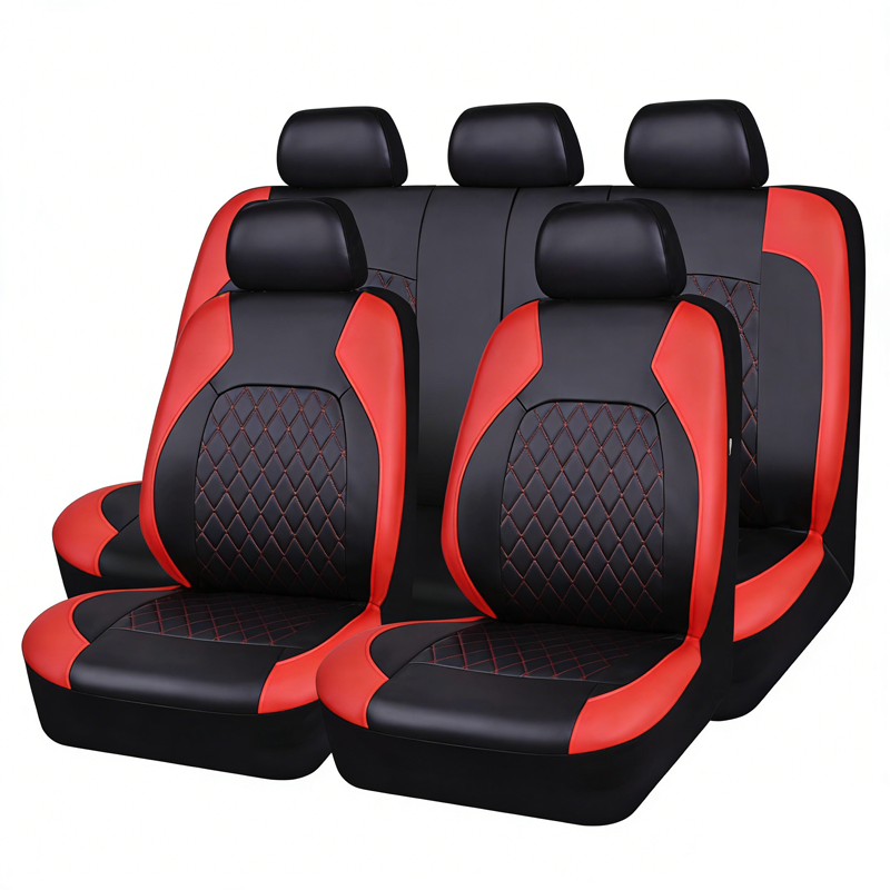🚗 Housses de Siège Auto Universelles en Similicuir - 9 Pièces ✨ | Motif Matelassé | Compatible Airbag | 6 Couleurs | 60% DE RÉDUCTION