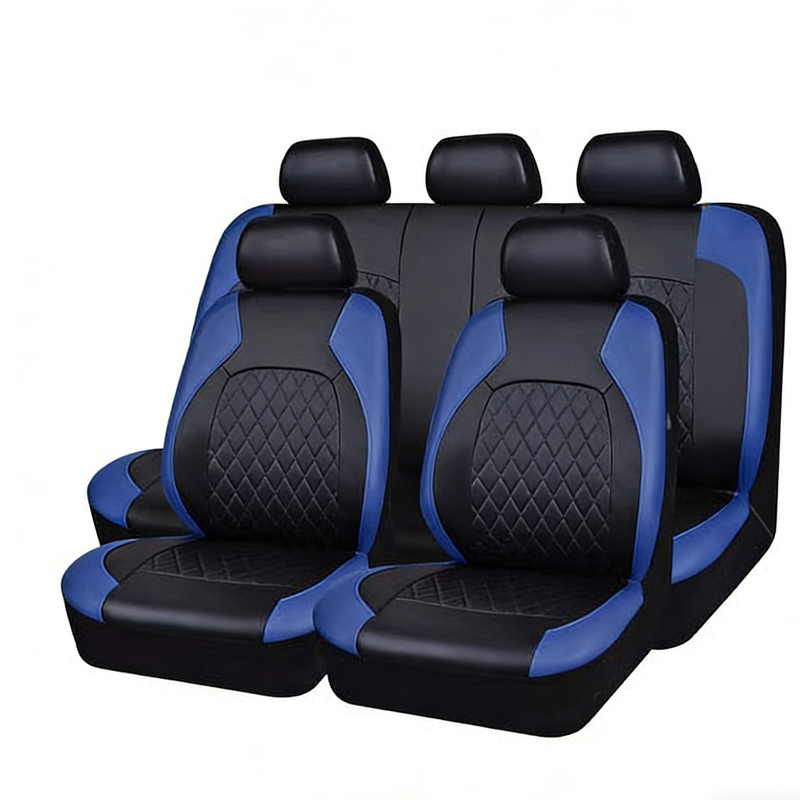 🚗 Housses de Siège Auto Universelles en Similicuir - 9 Pièces ✨ | Motif Matelassé | Compatible Airbag | 6 Couleurs | 60% DE RÉDUCTION