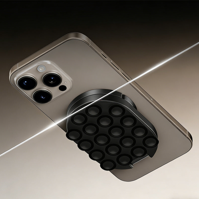 📱 Support magnétique et à ventouse 3-en-1 pour téléphone 🔄✨ - Rotation 360° | Inclinaison 180° | 18 ventouses | Pliable | Voiture/Bureau/Cuisine | 50% DE RABAIS