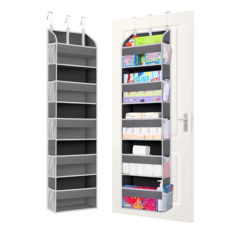 🏠 Organisateur Suspendu à 5 Niveaux Grande Capacité 🧹✨ - Poches en Filet | Structure Renforcée | Tissu Premium | 8 Couleurs | Armoire & Porte | 50% DE RÉDUCTION
