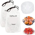 🥗 Couvercles Extensibles Transparents pour Aliments | Pratiques et Adaptables à Différentes Tailles | Idéaux pour les Restes, les Fêtes et les Pique-niques | Paquet de 100 Pièces ✨