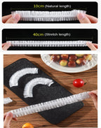 🥗 Couvercles Extensibles Transparents pour Aliments | Pratiques et Adaptables à Différentes Tailles | Idéaux pour les Restes, les Fêtes et les Pique-niques | Paquet de 100 Pièces ✨