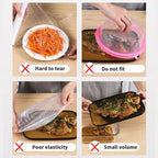 🥗 Couvercles Extensibles Transparents pour Aliments | Pratiques et Adaptables à Différentes Tailles | Idéaux pour les Restes, les Fêtes et les Pique-niques | Paquet de 100 Pièces ✨