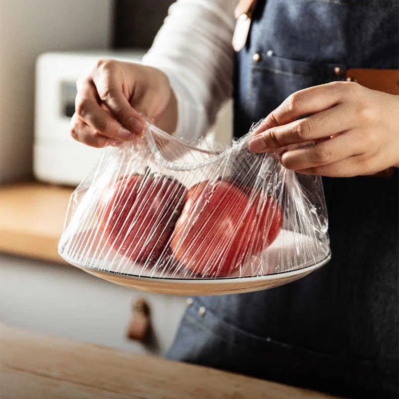 🥗 Couvercles Extensibles Transparents pour Aliments | Pratiques et Adaptables à Différentes Tailles | Idéaux pour les Restes, les Fêtes et les Pique-niques | Paquet de 100 Pièces ✨