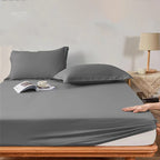 🛌 Parure de draps doux 3 pièces avec élastique à 360° ✨🌙 - Tissu brossé ultra-doux | Bonnet profond 25cm | 14 couleurs | 5 tailles | Antidérapant toute la nuit