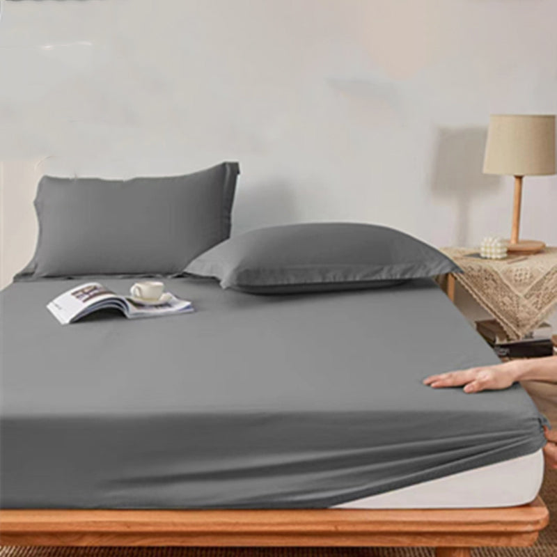 🛌 Parure de draps doux 3 pièces avec élastique à 360° ✨🌙 - Tissu brossé ultra-doux | Bonnet profond 25cm | 14 couleurs | 5 tailles | Antidérapant toute la nuit