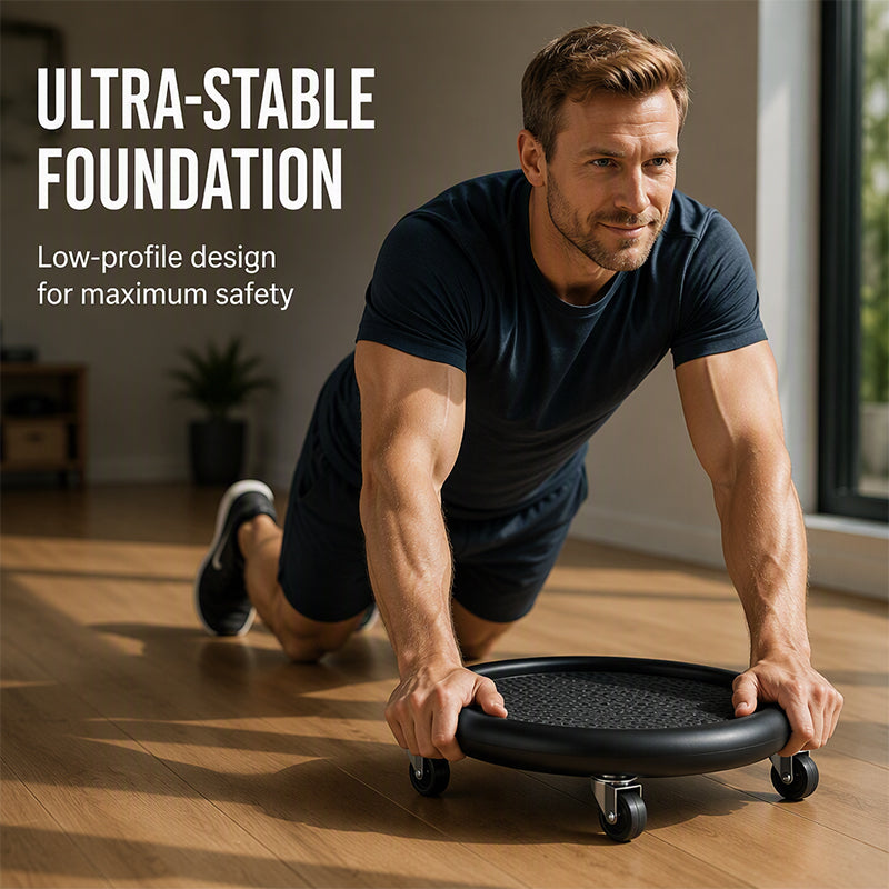 💪 Disque Abdominal Rotatif avec Tapis de Genoux ✨🏋️ - Mouvement Omnidirectionnel | Base Antidérapante | Charge Max 150kg | ABS Premium | 3 Couleurs | 50% DE RÉDUCTION