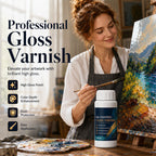 🎨 Vernis Brillant Professionnel pour Peintures à l'Huile ✨🖼️ - Brillance Instantanée | Profondeur des Couleurs | Auto-Nivelant | Anti-Poussière | 100ml + Pinceau | 50% DE RÉDUCTION