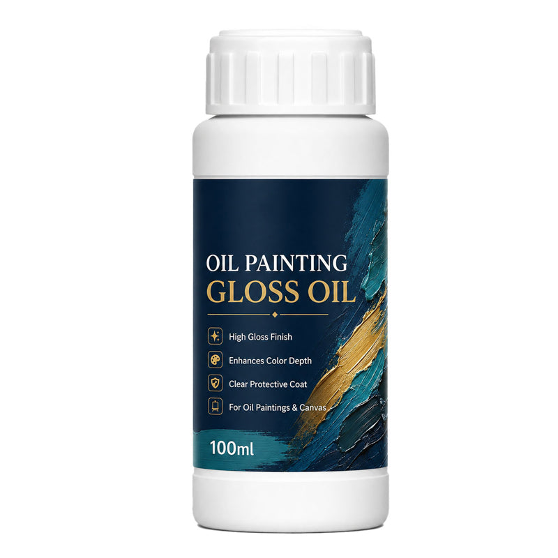🎨 Vernis Brillant Professionnel pour Peintures à l'Huile ✨🖼️ - Brillance Instantanée | Profondeur des Couleurs | Auto-Nivelant | Anti-Poussière | 100ml + Pinceau | 50% DE RÉDUCTION