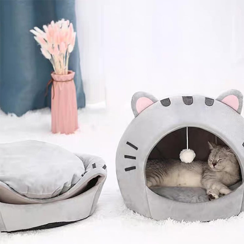 🐱 Niche et Tente 2 en 1 pour Chats et Chiens ⛺️✨ - Balle Interactive | Design Dôme Anti-Anxiété | Tissu Premium | 3 Tailles | Décoration Maison | 50% DE RÉDUCTION