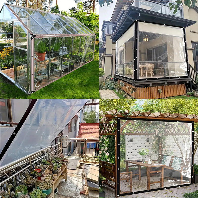 🏗️💧 Bâche Imperméable Transparente en PE Haute Résistance 🛡️ – Isolante, Anti-UV, Anti-Déchirure, Œillets en Aluminium – Idéale pour Serre, Jardin & Couvertures Extérieures 🌱☀️