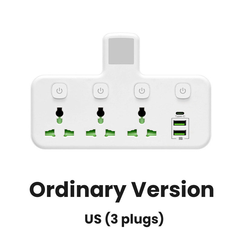 🔌✨ Multiprise avec Port de Charge Type-C et 2 USB 📱💻 – Version Veilleuse, Compatibilité Mondiale, Sûre et Durable 🌍