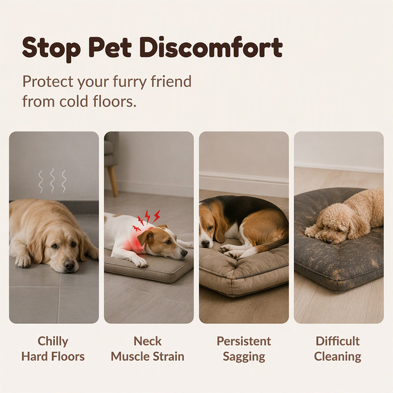 🛌✨ Niche/Tapis pour Chiens & Chats en Peluche Premium🐶🐱 – Soutien Orthopédique, Velours Ultra-Doux, Bord Relevé Ergonomique – Tailles M–4XL, 3 Couleurs 🐾☁️