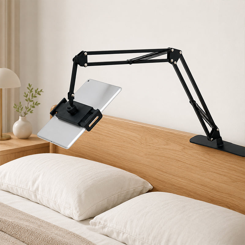 🧲 Support magnétique pour tablette et téléphone de chevet – Base dissimulée sous le matelas | Bras flexible en porte-à-faux | Stable et invisible 🛏️📱