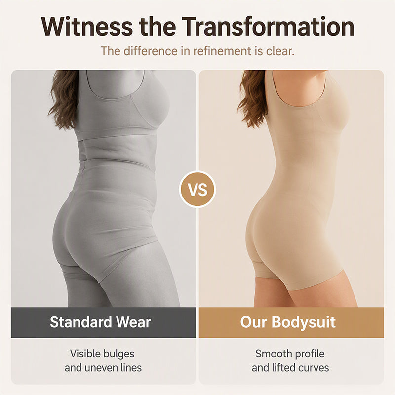 👙 Body Gainant Sans Couture Femme – Compression à 360° | Contrôle du Ventre | Remonte Fesses | Invisible Sous les Vêtements | M-2XL ✨💪