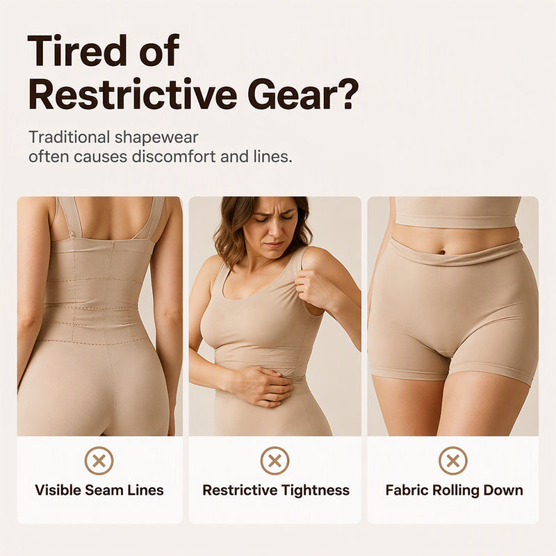 👙 Body Gainant Sans Couture Femme – Compression à 360° | Contrôle du Ventre | Remonte Fesses | Invisible Sous les Vêtements | M-2XL ✨💪