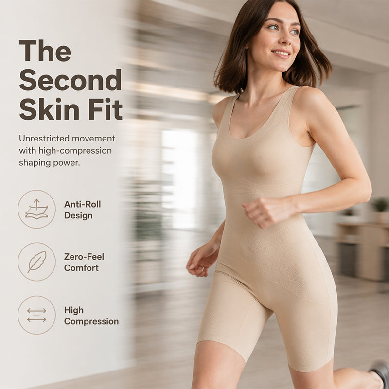👙 Body Gainant Sans Couture Femme – Compression à 360° | Contrôle du Ventre | Remonte Fesses | Invisible Sous les Vêtements | M-2XL ✨💪