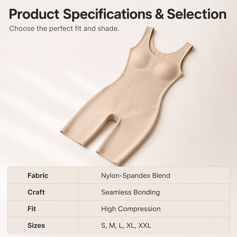👙 Body Gainant Sans Couture Femme – Compression à 360° | Contrôle du Ventre | Remonte Fesses | Invisible Sous les Vêtements | M-2XL ✨💪