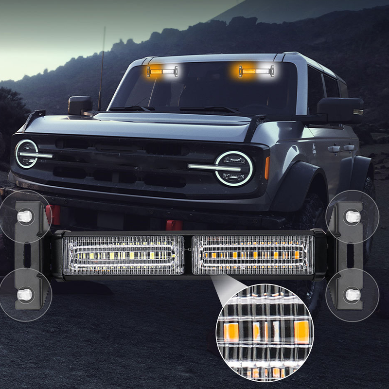 🚨💡 Barre Lumineuses Stroboscopiques à LED Haute Visibilité – 18 Modes, 25,5 cm, Alliage d'Aluminium, Plug & Play 12V – 3 Couleurs pour Urgence & Chantier 🚚⚠️