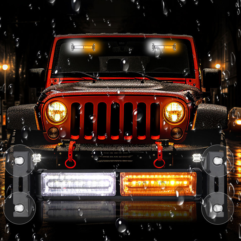 🚨💡 Barre Lumineuses Stroboscopiques à LED Haute Visibilité – 18 Modes, 25,5 cm, Alliage d'Aluminium, Plug & Play 12V – 3 Couleurs pour Urgence & Chantier 🚚⚠️