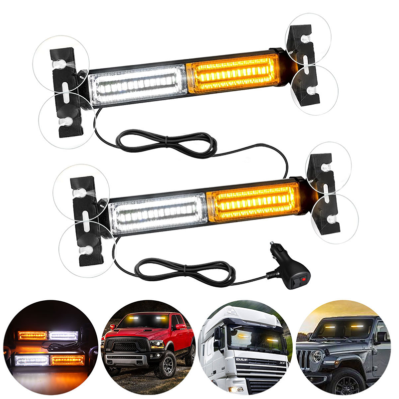 🚨💡 Barre Lumineuses Stroboscopiques à LED Haute Visibilité – 18 Modes, 25,5 cm, Alliage d'Aluminium, Plug & Play 12V – 3 Couleurs pour Urgence & Chantier 🚚⚠️