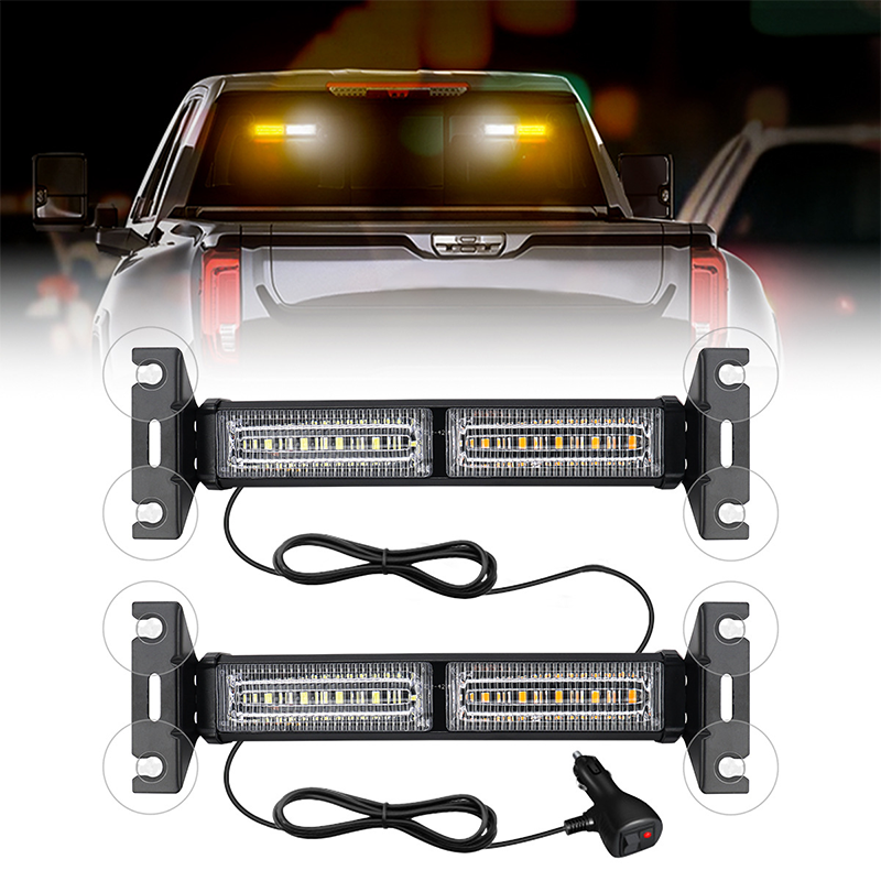 🚨💡 Barre Lumineuses Stroboscopiques à LED Haute Visibilité – 18 Modes, 25,5 cm, Alliage d'Aluminium, Plug & Play 12V – 3 Couleurs pour Urgence & Chantier 🚚⚠️
