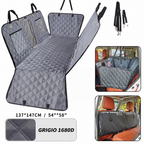 🐶 Coussin de voiture en mousse à mémoire de forme pour animaux de compagnie – Imperméable | Sangles réglables | Universel pour chiens et chats | Lavable en machine 🚗✨
