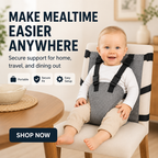 👶 Ceinture de Sécurité Portable pour Chaise Haute – Harnais à 5 Points | Tissu Oxford Lavable | Réglable | Compacte pour Voyages ✅🍼