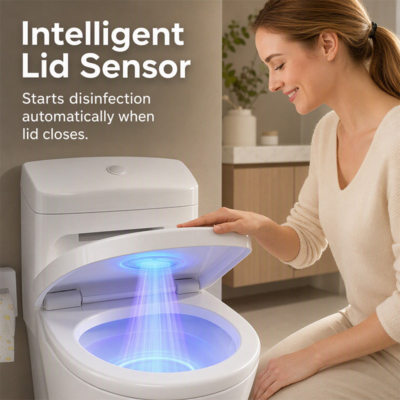 💡 Lampe Stérilisatrice UVC Intelligente pour WC | 🚽 Capteur Automatique et Nettoyage en Profondeur | 💖 Design Compact en Forme de Cœur | 🔋 Rechargeable USB-C
