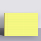 📓 Bloc-notes ligné style minimaliste – Papier 80 g/m² anti-bavure | Reliure supérieure | 6 Couleurs pastel | 2 Formats | Idéal pour les études et le bureau ✨🎨