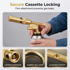 🔥✨ Chalumeau à Gaz Butane Portable Multifonctionnel Inversible – Allumage Électronique, Alliage Cuivre-Zinc, 1300°C – Grillades, Soudure & Cuisine Gourmande 🍖🔧