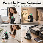 ⚡📱 Station de Recharge Sans Fil 3-en-1 Pliable – Charge Rapide 15W, Aimants N52, Recharge Simultanée Téléphone + Montre + Écouteurs – 2 Couleurs 🔋✨