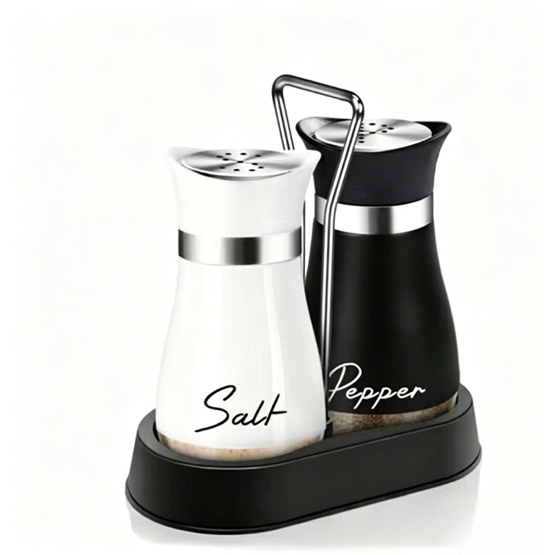🐧🧂 Saliera et Poivrière Design Pingouin – Acier Inoxydable 304 + Verre, 15,5×16cm, Couvercle Distributeur de Précision, Support Inclus – 8 Couleurs 🧂✨