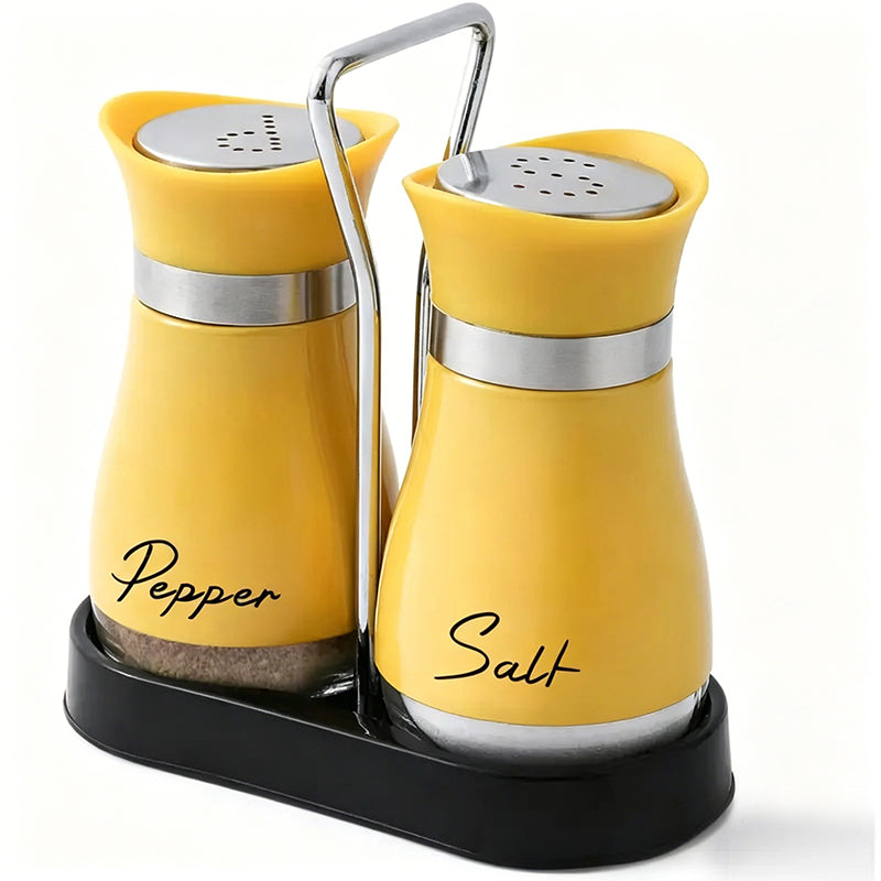 🐧🧂 Saliera et Poivrière Design Pingouin – Acier Inoxydable 304 + Verre, 15,5×16cm, Couvercle Distributeur de Précision, Support Inclus – 8 Couleurs 🧂✨