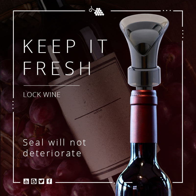 🍷✨ Bouchon Verseur 2-en-1 avec Pompe à Vide – Silicone + Acrylique Alimentaire, Étanchéité à 100 %, Conserve jusqu'à 10 Jours – Universel 🥂🔒