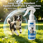 🐾🌿 Spray Antipuces & Antitiques pour Animaux à Base Végétale – Triple Protection, 100 ml Portable, Multi-Surface, Durée 3 Ans – Doux & Sûr 💧✨