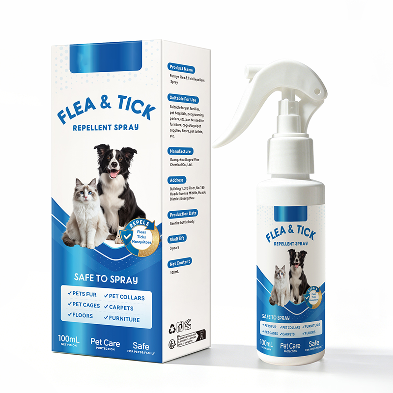 🐾🌿 Spray Antipuces & Antitiques pour Animaux à Base Végétale – Triple Protection, 100 ml Portable, Multi-Surface, Durée 3 Ans – Doux & Sûr 💧✨