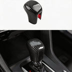 🚗🏎️ Couvre-levier de vitesse Honda Civic 2018-2025 – ABS effet carbone, installation adhésive sans outils, 2 couleurs : Noir & Rouge – Protection & Style pour l'intérieur ✨