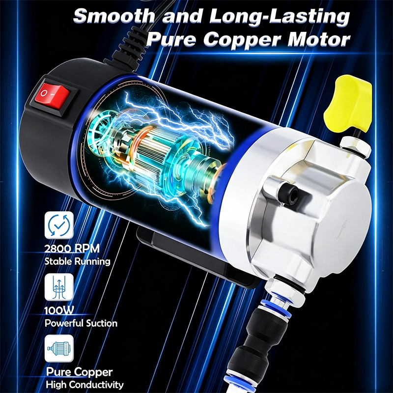 🛢️🔧 Pompe Électrique Portable pour Huile Moteur 12V/24V | Moteur en Cuivre Pur ⚙️ | Tête en Alliage d'Aluminium 🛡️ | Câble Spirale et Pinces Cuivrées 🔌 | Design Compact de 1,7 kg ✨