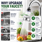 🚰 Filtre Aérateur de Robinet Rotatif à 360° | 💧 Filtration à 6 Couches et 3 Modes d'Eau | 🍽️ Nettoyage Anti-éclaboussures pour Cuisine | 🔧 Installation Universelle Sans Outil