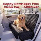 🐶 Housse de Siège Auto Étanche pour Chien | 💧 Protection Totale Contre la Boue et les Liquides | 🚗 Conception avec Fermeture Éclair Divisée | 🛡️ Ouvertures pour Ceintures de Sécurité