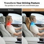 🚗 Appuie-tête de voiture en mousse à mémoire de forme | Support ergonomique 3D pour les cervicales et les épaules 🛡️ | Confort absolu pour la conduite quotidienne et les longs trajets 🛣️ | Cuir PU respirant de première qualité ✨