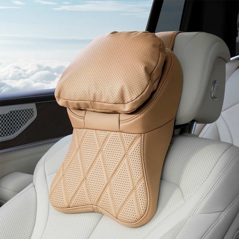 🚗 Appuie-tête de voiture en mousse à mémoire de forme | Support ergonomique 3D pour les cervicales et les épaules 🛡️ | Confort absolu pour la conduite quotidienne et les longs trajets 🛣️ | Cuir PU respirant de première qualité ✨
