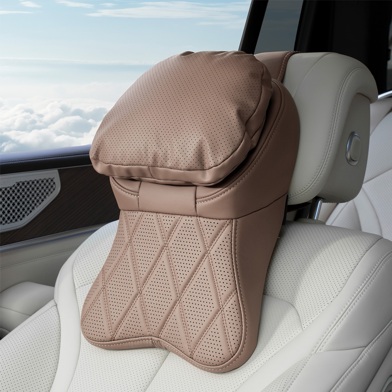 🚗 Appuie-tête de voiture en mousse à mémoire de forme | Support ergonomique 3D pour les cervicales et les épaules 🛡️ | Confort absolu pour la conduite quotidienne et les longs trajets 🛣️ | Cuir PU respirant de première qualité ✨