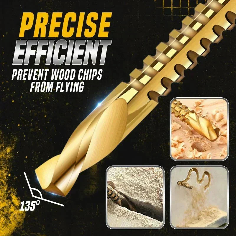 🔩 Kit de 6 forets-scies en acier rapide | Revêtement titane | Perçage, découpe et rainurage | Tailles 3-8 mm | Pour bois, aluminium, tôle et plastique ⚙️
